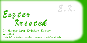 eszter kristek business card